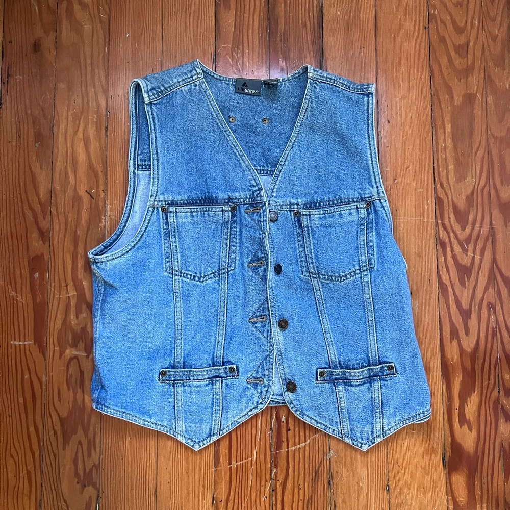 Liz Claiborne vintage denim utility vest
